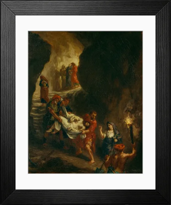Framed Print : Christ Carried Down to the Tomb. Artist: Delacroix, Eugene (1798-1863) Framed Print : Christ Carried Down to the Tomb. Artist: Delacroix, Eugene (1798-1863)