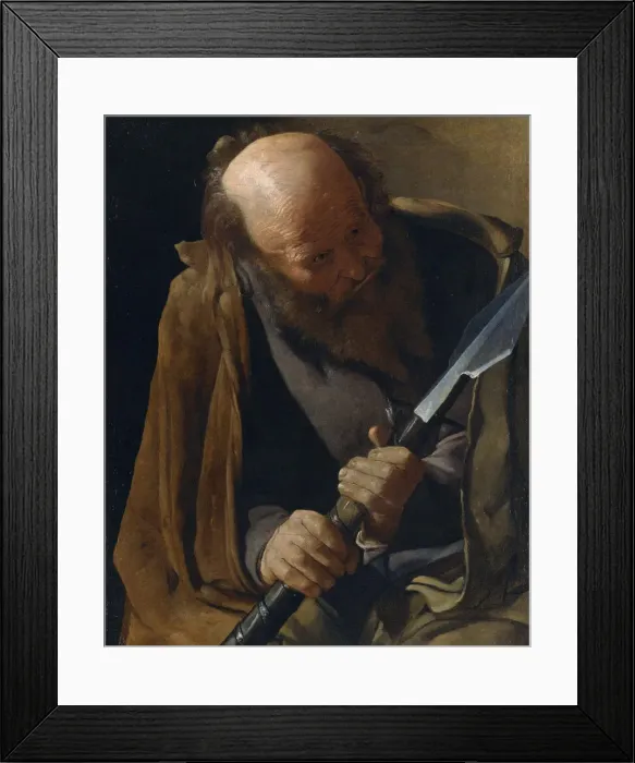 Framed Print : Saint Thomas the Apostle. Artist: La Tour, Georges, de (1583-1652) Framed Print : Saint Thomas the Apostle. Artist: La Tour, Georges, de (1583-1652)