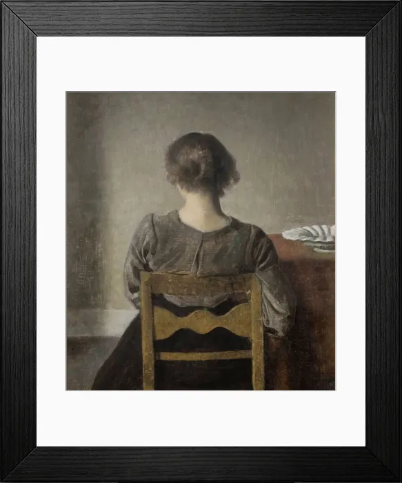 Framed Print : Rest. Artist: Hammershoi, Vilhelm (1864-1916) Framed Print : Rest. Artist: Hammershoi, Vilhelm (1864-1916)