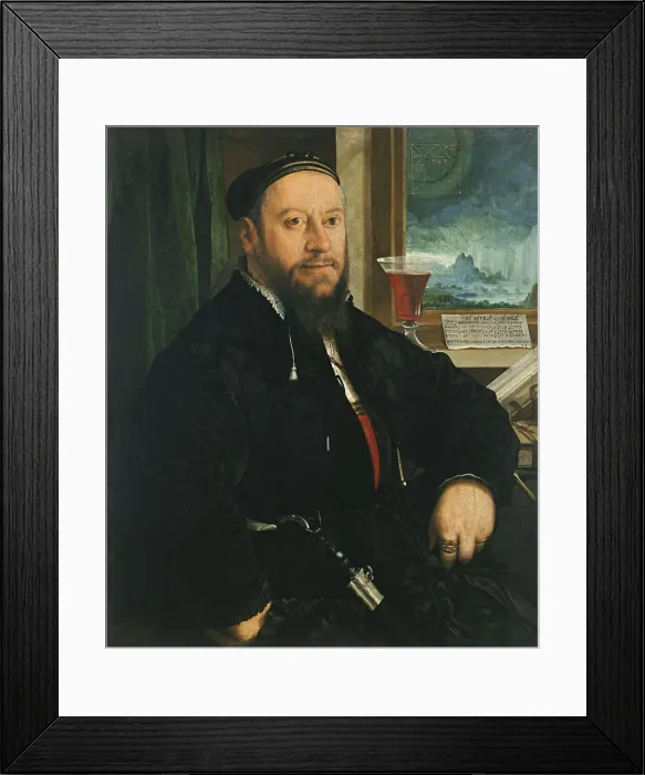 Framed Print : Portrait of Matthaus Schwarz. Artist: Amberger, Christoph (ca. 1500-1562) Framed Print : Portrait of Matthaus Schwarz. Artist: Amberger, Christoph (ca. 1500-1562)