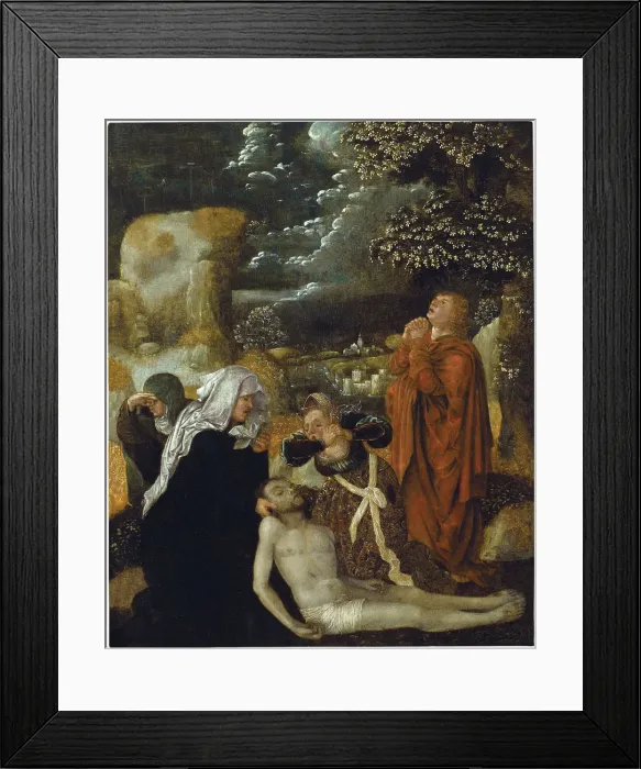 Framed Print : The Lamentation over Christ. Artist: Apt, Ulrich, the Elder (1460-1532) Framed Print : The Lamentation over Christ. Artist: Apt, Ulrich, the Elder (1460-1532)