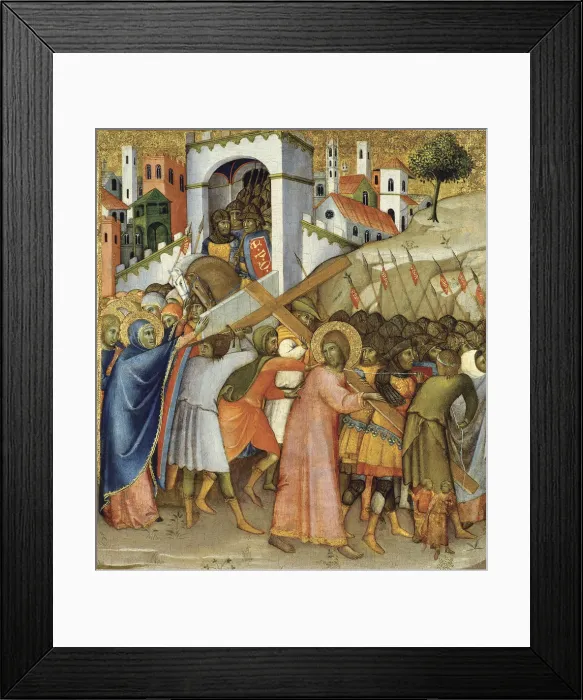 Framed Print : Christ on the Road to Calvary. Artist: Andrea di Bartolo (bef. 1389-1428) Framed Print : Christ on the Road to Calvary. Artist: Andrea di Bartolo (bef. 1389-1428)