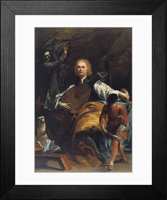 Framed Print : Portrait of Count Fulvio Grati. Artist: Crespi, Giuseppe Maria (1665-1747) Framed Print : Portrait of Count Fulvio Grati. Artist: Crespi, Giuseppe Maria (1665-1747)