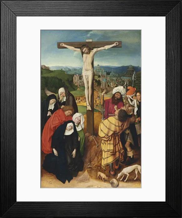Framed Print : The Crucifixion. Artist: David, Gerard (ca. 1460-1523) Framed Print : The Crucifixion. Artist: David, Gerard (ca. 1460-1523)