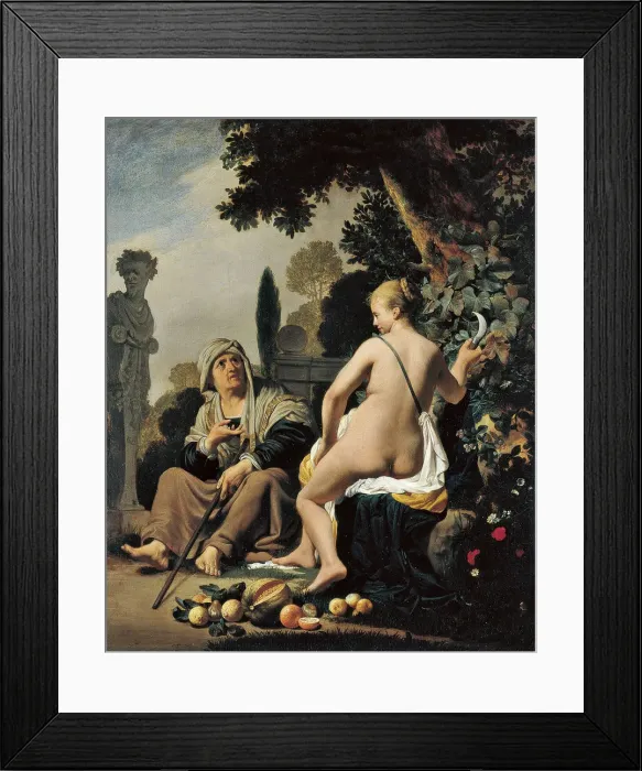 Framed Print : Vertumnus and Pomona. Artist: Everdingen, Caesar Boetius van (1616-1678) Framed Print : Vertumnus and Pomona. Artist: Everdingen, Caesar Boetius van (1616-1678)