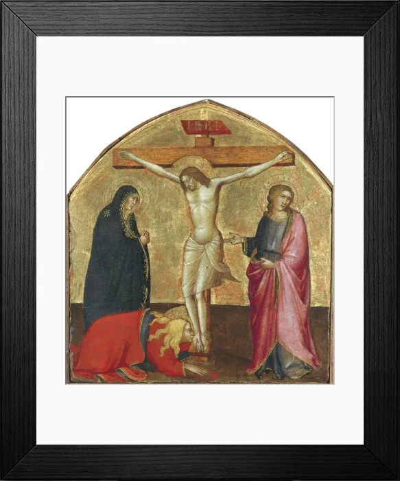 Framed Print : The Crucifixion. Artist: Gaddi, Agnolo (1350-1396) Framed Print : The Crucifixion. Artist: Gaddi, Agnolo (1350-1396)
