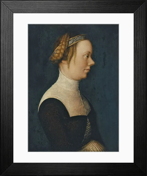 Framed Print : Portrait of a Woman. Artist: Holbein, Hans, the Younger (1497-1543) Framed Print : Portrait of a Woman. Artist: Holbein, Hans, the Younger (1497-1543)