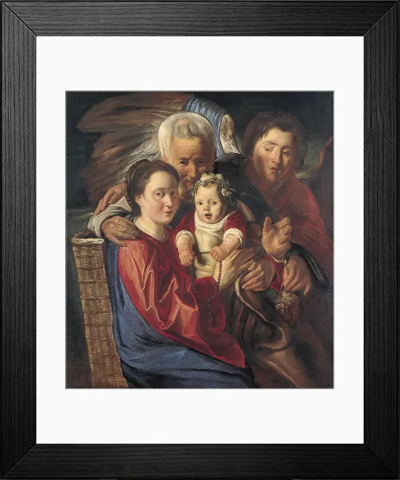 Framed Print : The Holy Family with an Angel. Artist: Jordaens, Jacob (1593-1678) Framed Print : The Holy Family with an Angel. Artist: Jordaens, Jacob (1593-1678)