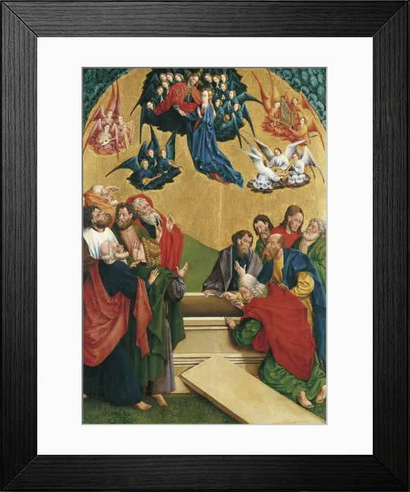 Framed Print : The Assumption of the Virgin. Artist: Koerbecke, Johann (ca. 1415-1491) Framed Print : The Assumption of the Virgin. Artist: Koerbecke, Johann (ca. 1415-1491)