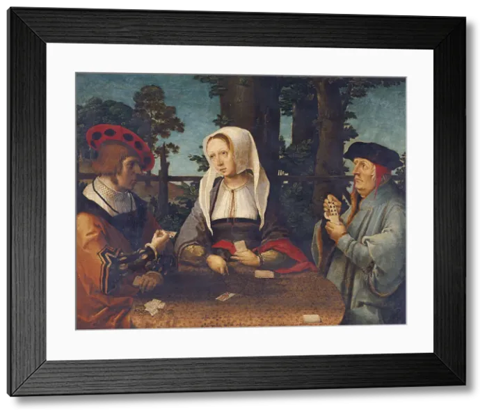 Framed Print : The Card Players. Artist: Leyden, Lucas, van (1489 / 94-1533) Framed Print : The Card Players. Artist: Leyden, Lucas, van (1489 / 94-1533)