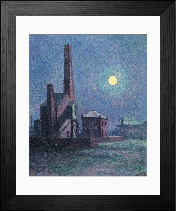 Framed Print : Factory in the Moonlight. Artist: Luce, Maximilien (1858-1941) Framed Print : Factory in the Moonlight. Artist: Luce, Maximilien (1858-1941)