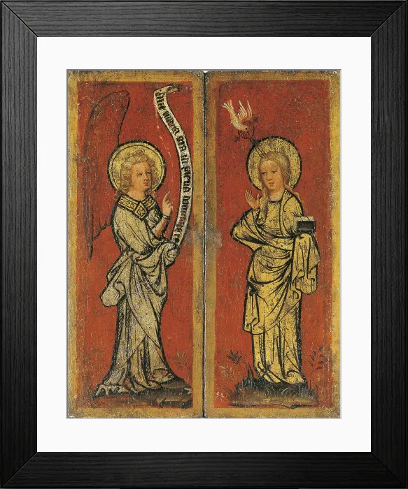 Framed Print : The Annunciation. Triptych of The Holy Face. Artist: Master Bertram (ca 1340-ca 1415) Framed Print : The Annunciation. Triptych of The Holy Face. Artist: Master Bertram (ca 1340-ca 1415)