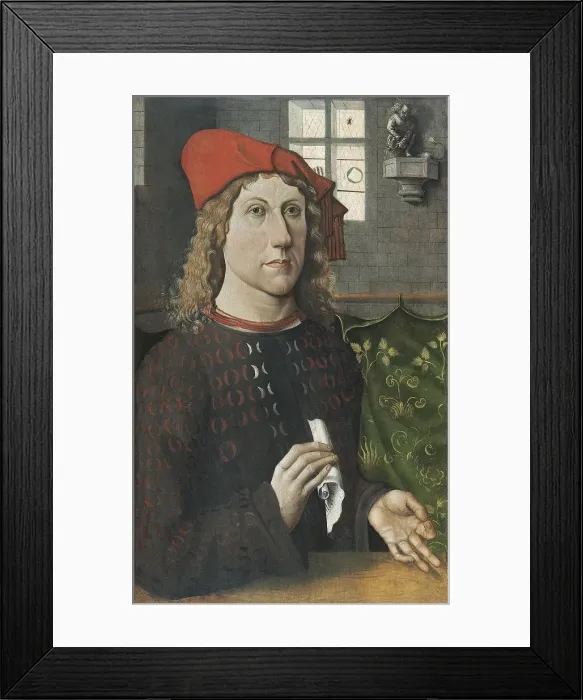 Framed Print : Portrait of a Young Man. Artist: Master of the Luneburg Last Judgement (active End of 15th cen. y) Framed Print : Portrait of a Young Man. Artist: Master of the Luneburg Last Judgement (active End of 15th cen. y)