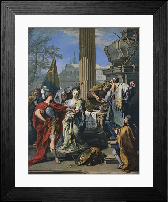 Framed Print : The Sacrifice of Polyxena. Artist: Pittoni, Giovan Battista (1687-1767) Framed Print : The Sacrifice of Polyxena. Artist: Pittoni, Giovan Battista (1687-1767)