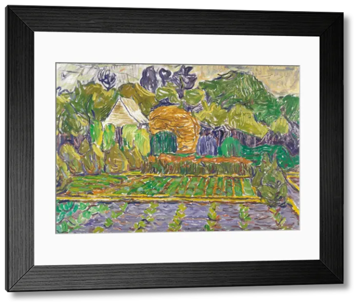 Framed Print : Garden in Soest. Artist: Rohlfs, Christian (1849-1938) Framed Print : Garden in Soest. Artist: Rohlfs, Christian (1849-1938)