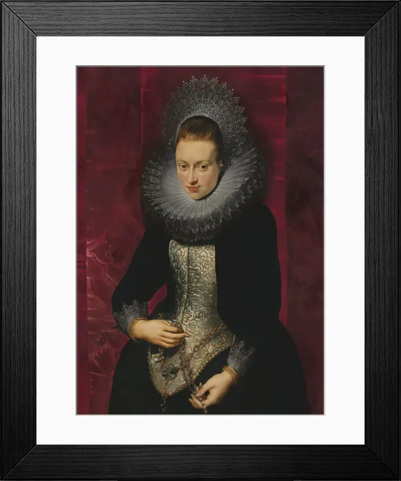 Framed Print : Portrait of a young Woman with a Rosary. Artist: Rubens, Pieter Paul (1577-1640) Framed Print : Portrait of a young Woman with a Rosary. Artist: Rubens, Pieter Paul (1577-1640)