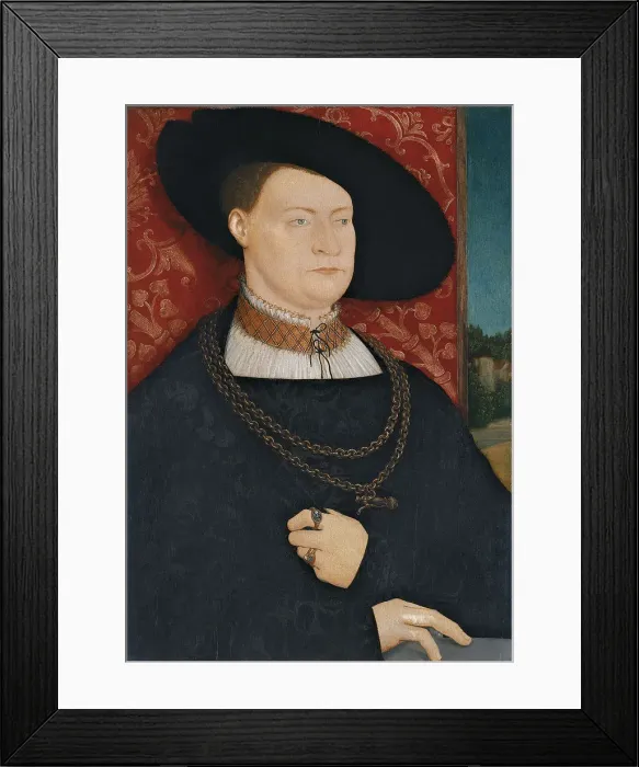 Framed Print : Portrait of a Man. Artist: Strigel, Bernhard (ca 1460-1528) Framed Print : Portrait of a Man. Artist: Strigel, Bernhard (ca 1460-1528)