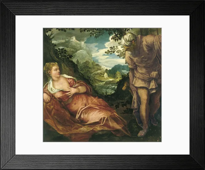 Framed Print : The Meeting of Judah and Tamar. Artist: Tintoretto, Jacopo (1518-1594) Framed Print : The Meeting of Judah and Tamar. Artist: Tintoretto, Jacopo (1518-1594)