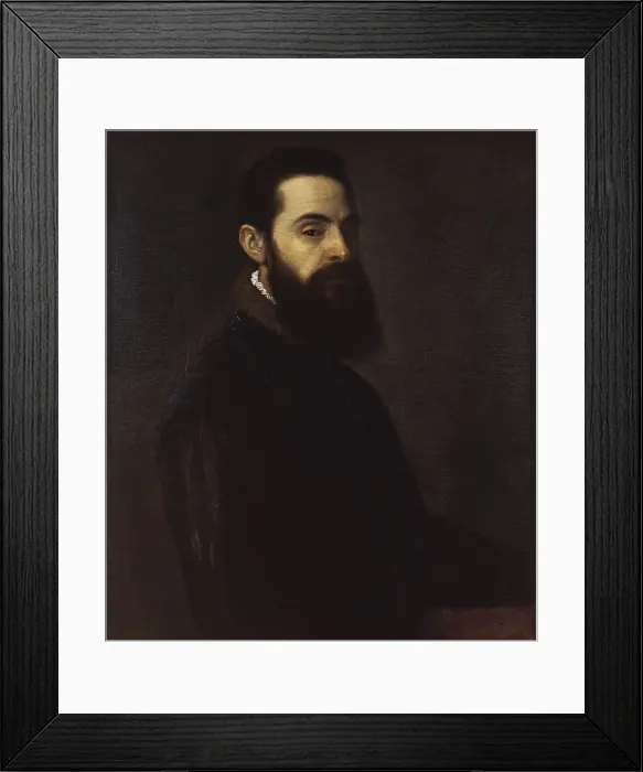 Framed Print : Portrait of Antonio Anselmi. Artist: Titian (1488-1576) Framed Print : Portrait of Antonio Anselmi. Artist: Titian (1488-1576)