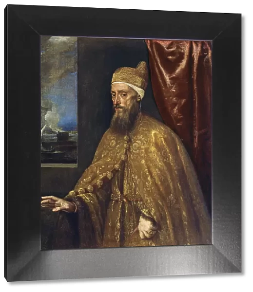 Portrait of Doge Francesco Venier. Artist: Titian (1488-1576)