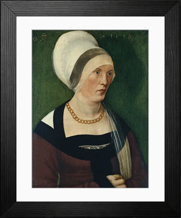 Framed Print : Portrait of a Woman. Artist: Traut, Wolf (1486-1520) Framed Print : Portrait of a Woman. Artist: Traut, Wolf (1486-1520)