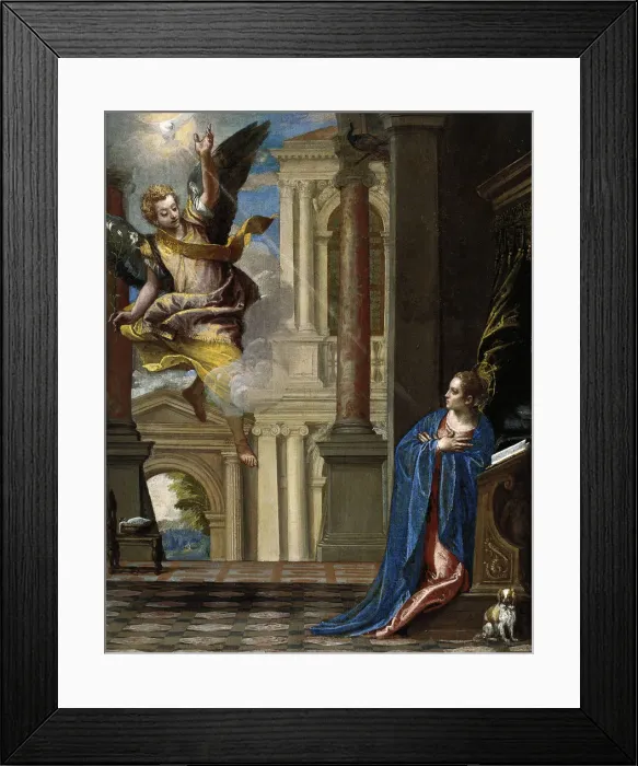Framed Print : The Annunciation. Artist: Veronese, Paolo (1528-1588) Framed Print : The Annunciation. Artist: Veronese, Paolo (1528-1588)