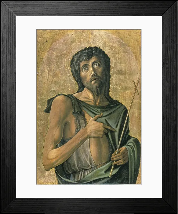 Framed Print : Saint John the Baptist. Artist: Vivarini, Alvise (ca. 1446-ca. 1505) Framed Print : Saint John the Baptist. Artist: Vivarini, Alvise (ca. 1446-ca. 1505)