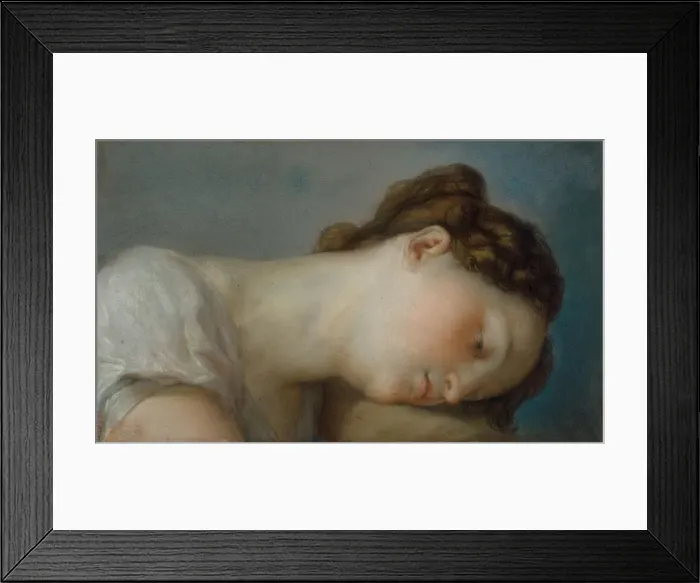 Framed Print : Womans Head. Artist: Lopez Portana, Vicente (1772-1850)