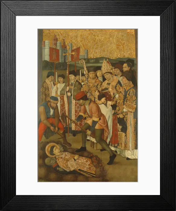 Framed Print : The Invention of the Body of Saint Stephen. Artist: Vergos Family (active End of 15th cen. y) Framed Print : The Invention of the Body of Saint Stephen. Artist: Vergos Family (active End of 15th cen. y)