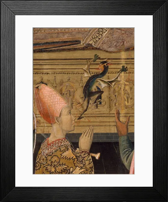Framed Print : Princess Eudoxia before the Tomb of Saint Stephen (Detail). Artist: Vergos Family (active End of 15th cen. y) Framed Print : Princess Eudoxia before the Tomb of Saint Stephen (Detail). Artist: Vergos Family (active End of 15th cen. y)