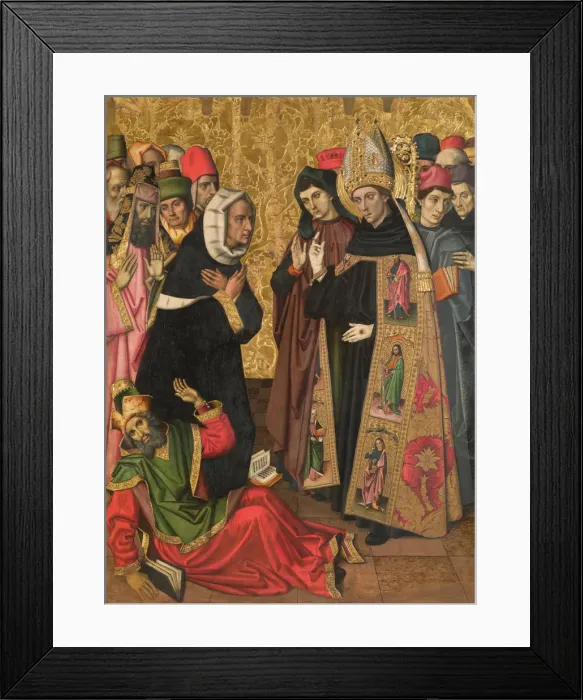 Framed Print : Saint Augustine Disputing with the Heretics. Artist: Vergos Family (active End of 15th cen. y) Framed Print : Saint Augustine Disputing with the Heretics. Artist: Vergos Family (active End of 15th cen. y)