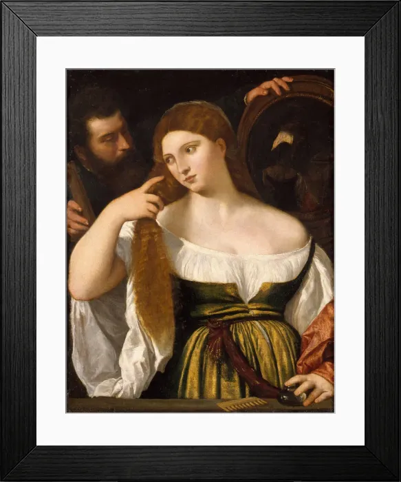 Framed Print : Young Woman. Artist: Titian (1488-1576) Framed Print : Young Woman. Artist: Titian (1488-1576)