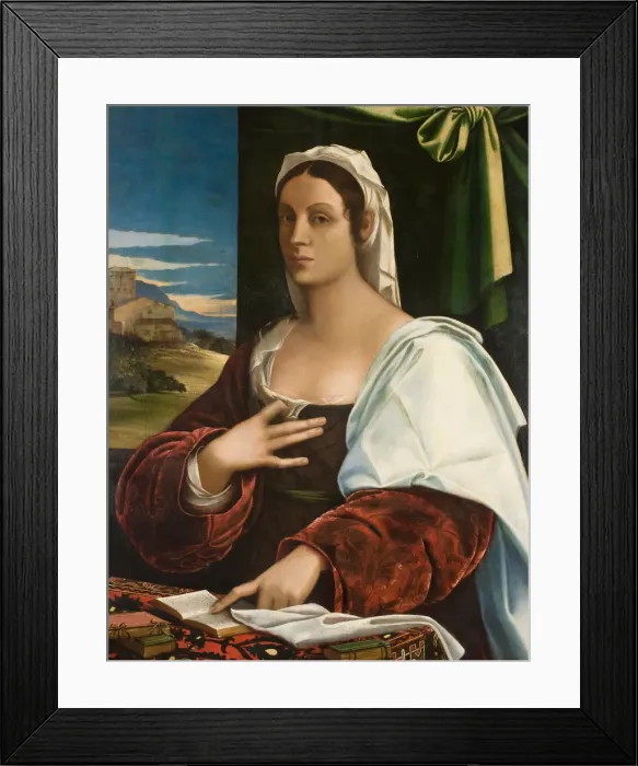 Framed Print : Vittoria Colonna (1490-1547). Artist: Piombo, Sebastiano, del (1485-1547) Framed Print : Vittoria Colonna (1490-1547). Artist: Piombo, Sebastiano, del (1485-1547)
