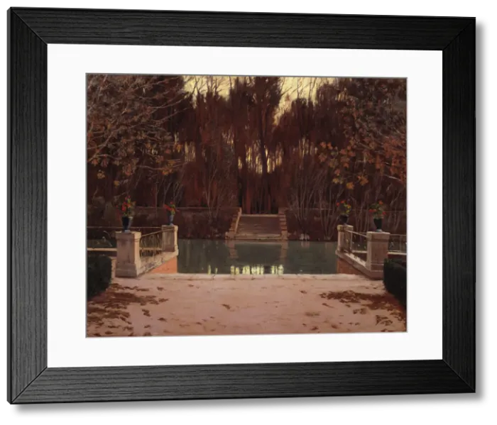 Framed Print : The Landing Stage. Artist: Rusinol, Santiago (1861-1931) Framed Print : The Landing Stage. Artist: Rusinol, Santiago (1861-1931)