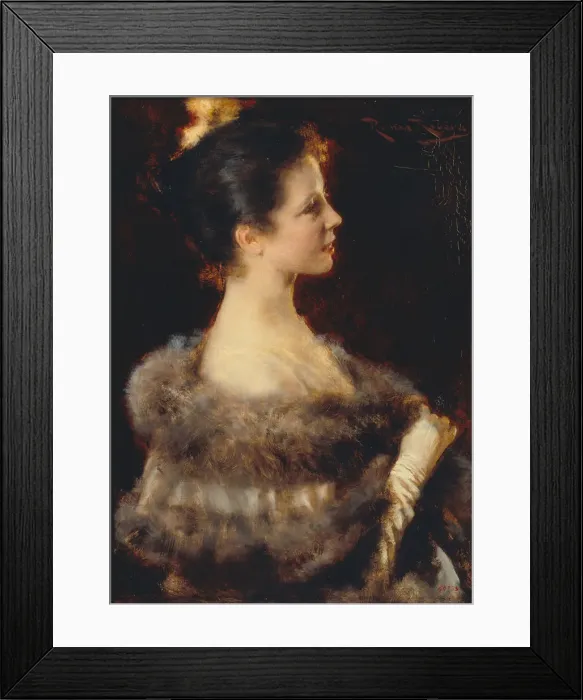 Framed Print : Woman in Evening Gown. Artist: Ribera, Roma (1876-1931) Framed Print : Woman in Evening Gown. Artist: Ribera, Roma (1876-1931)