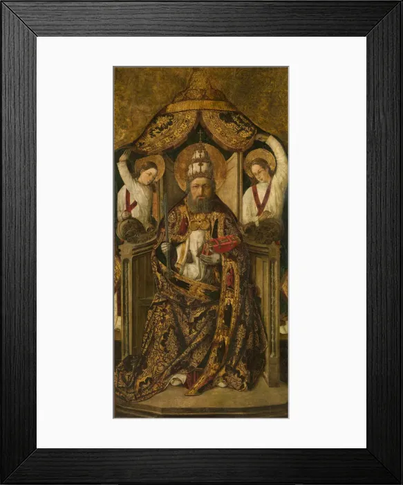 Framed Print : Saint Peter Enthroned. Artist: Osona (Orsona), Rodrigo de (active 1465-1514) Framed Print : Saint Peter Enthroned. Artist: Osona (Orsona), Rodrigo de (active 1465-1514)