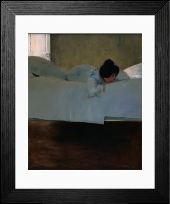 Framed Print : Laziness. Artist: Casas, Ramon (1866-1932) Framed Print : Laziness. Artist: Casas, Ramon (1866-1932)
