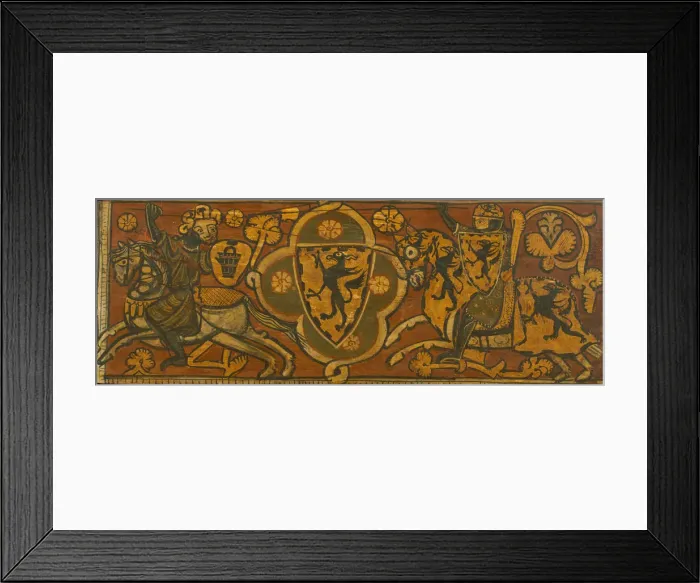 Framed Print : Ceiling panel with a fight between a Christian knight and a Muslim. Artist: Anonymous Framed Print : Ceiling panel with a fight between a Christian knight and a Muslim. Artist: Anonymous