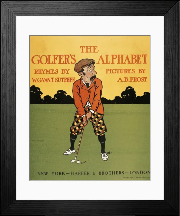 Framed Print : The Golfers Alphabet. Artist: Frost, Arthur Burdett (1851-1928) Framed Print : The Golfers Alphabet. Artist: Frost, Arthur Burdett (1851-1928)