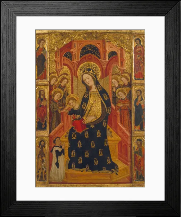 Framed Print : Virgin of the Angels. Artist: Estencop, Enrique de (active 1387-1400) Framed Print : Virgin of the Angels. Artist: Estencop, Enrique de (active 1387-1400)