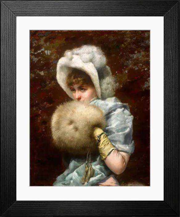 Framed Print : Winter. Artist: Masriera, Francesc (1842-1902) Framed Print : Winter. Artist: Masriera, Francesc (1842-1902)