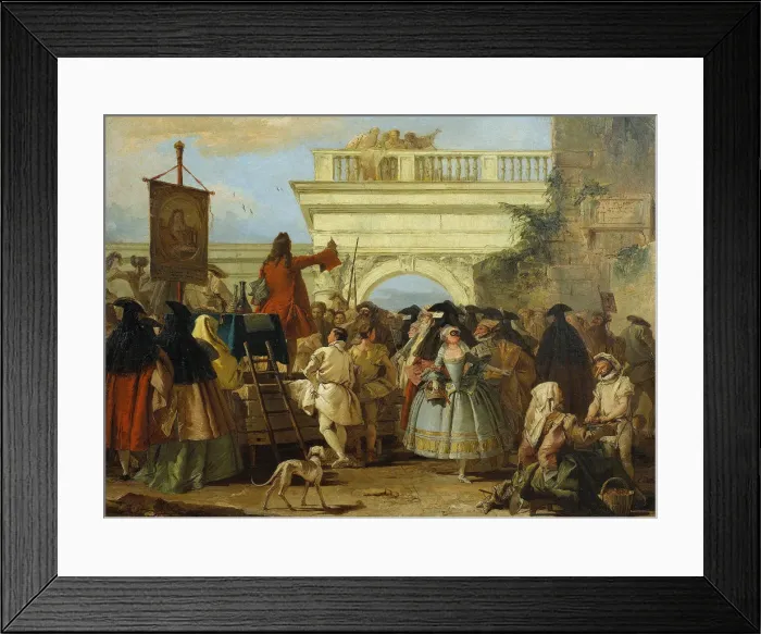 Framed Print : The Charlatan. Artist: Tiepolo, Giandomenico (1727-1804) Framed Print : The Charlatan. Artist: Tiepolo, Giandomenico (1727-1804)