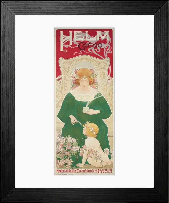 Framed Print : Helm Cacao. Artist: Privat-Livemont, Henri (1861?1936) Framed Print : Helm Cacao. Artist: Privat-Livemont, Henri (1861?1936)
