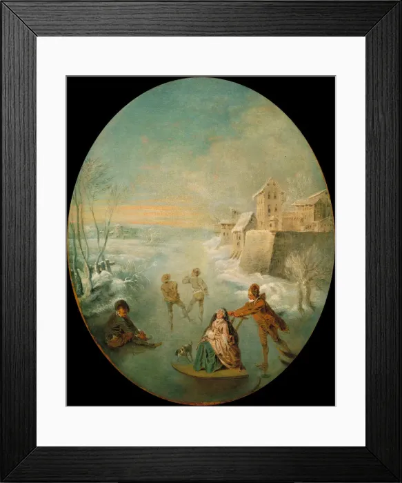 Framed Print : Winter. Artist: Pater, Jean-Baptiste (1695-1736) Framed Print : Winter. Artist: Pater, Jean-Baptiste (1695-1736)