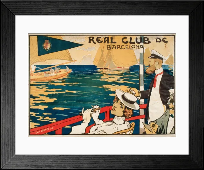 Framed Print : Real Club de Barcelona. Artist: Llaverias, Joan (1865-1938) Framed Print : Real Club de Barcelona. Artist: Llaverias, Joan (1865-1938)