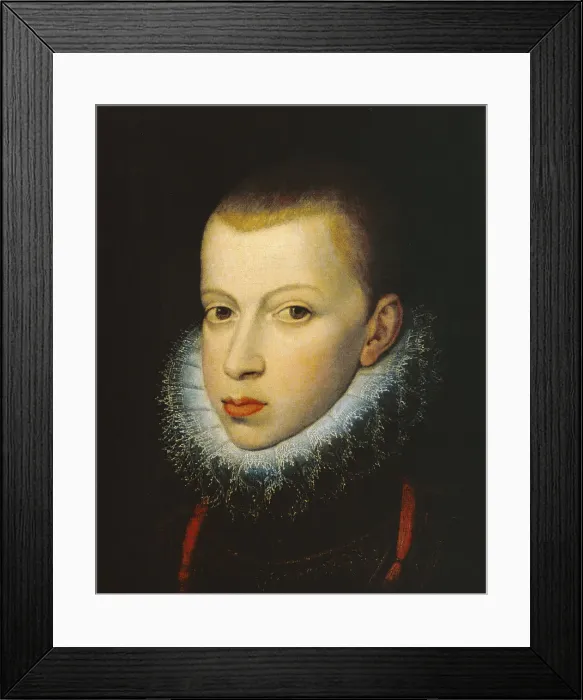 Framed Print : Portrait of Philip III (1578-1621), King of Spain and Portugal. Artist: Pantoja de la Cruz, Juan (1553-1608) Framed Print : Portrait of Philip III (1578-1621), King of Spain and Portugal. Artist: Pantoja de la Cruz, Juan (1553-1608)