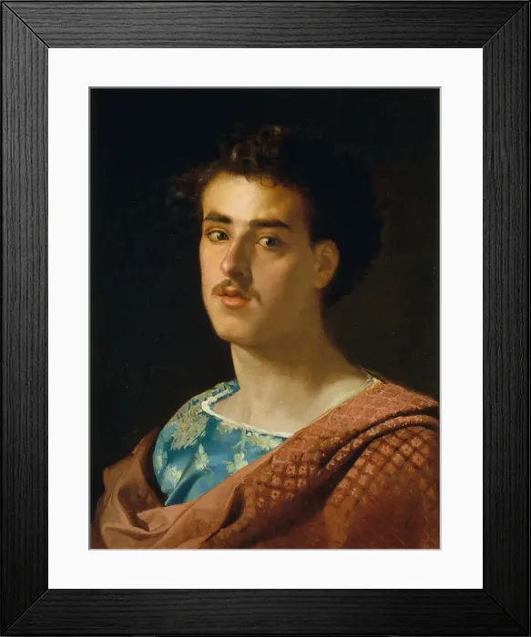 Framed Print : Self-Portrait. Artist: Fortuny, Maria (1838-1874) Framed Print : Self-Portrait. Artist: Fortuny, Maria (1838-1874)