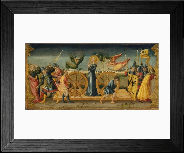 Framed Print : The Martyrdom of Saint Catherine. Artist: Neri di Bicci (1418-1492) Framed Print : The Martyrdom of Saint Catherine. Artist: Neri di Bicci (1418-1492)