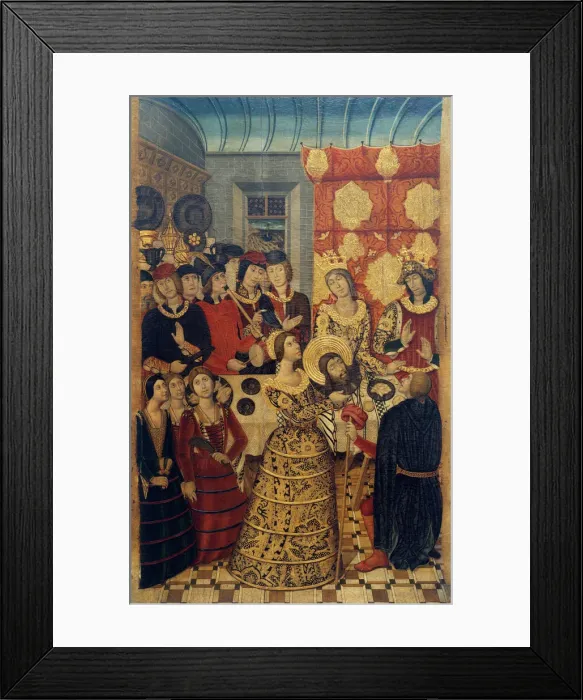 Framed Print : Herods Feast. Artist: Garcia de Benavarre, Pedro (active 1445-1485) Framed Print : Herods Feast. Artist: Garcia de Benavarre, Pedro (active 1445-1485)