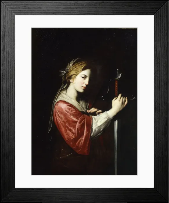 Framed Print : Saint Catherine. Artist: Bassante (Passante), Bartolomeo (1618-1650) Framed Print : Saint Catherine. Artist: Bassante (Passante), Bartolomeo (1618-1650)